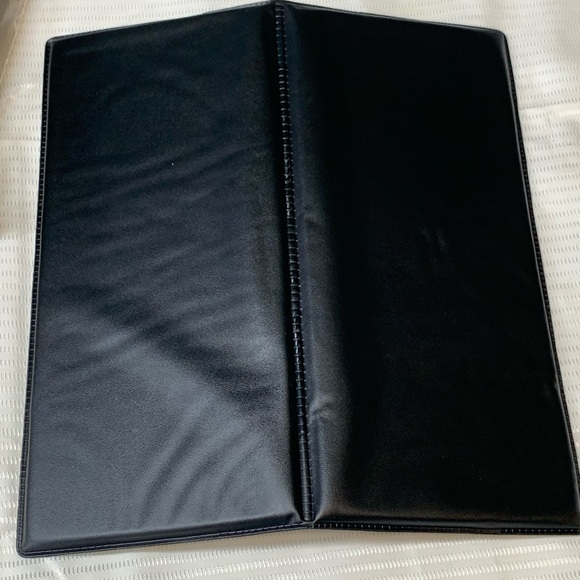 Check Holder Restaurant Waitstaff Waiter Waitress Double Panel (Black)set of 8 - Picture 3 of 5